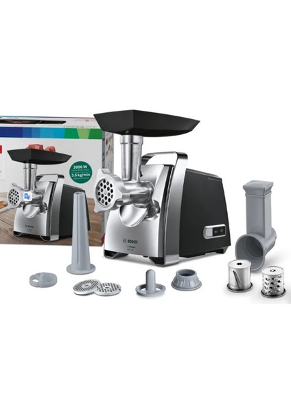 2000W Motor Blok Gücü: Yüksek Motor Gücü Sayesinde Üstün Performans Kıyma /sucuk /sosis Makinesi + Mutfak Tartısı