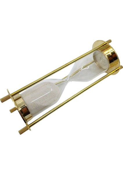 Kum Saati Pirinç ve Cam Dekoratif Masa Üstü Obje 18,5 cm indirimleri