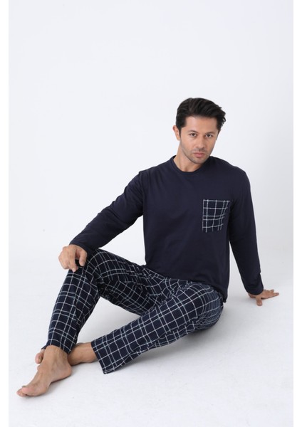 Erkek Pijama Takımı Büyük Beden Battal Uzun Kol Ekose Pamuklu Mevsimlik modelleri