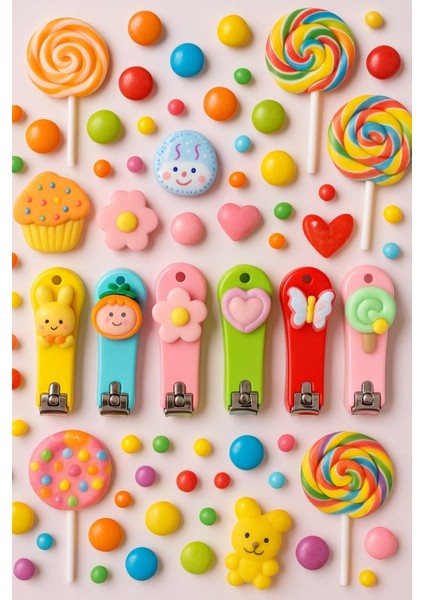 2 Adet Karakterli Şirin Tırnak Makası Pratik Güvenli Kullanım Bebek Çocuk Renkli Figür Tırnak Makası fırsatları