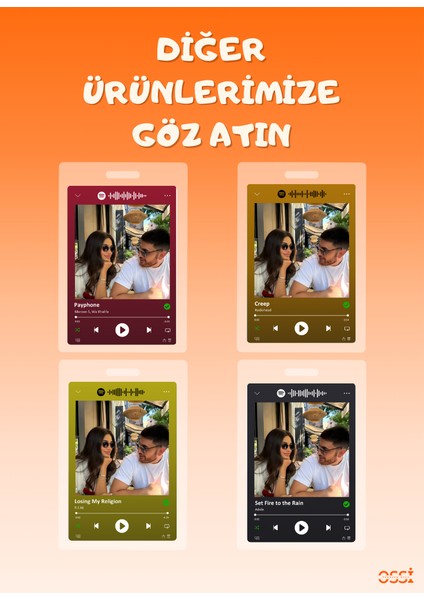 Kişiye Özel Fotoğraflı Spotify Şarkı Kodlu Yazılı Araba Hediyesi Araba Süsü Dikiz Aynası Süsü Hediye fırsatları