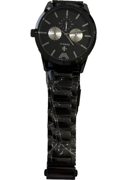 Siyah Kronograf Erkek Kol Saati - 7