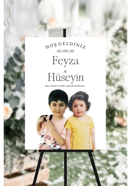 Kişiye Özel Fotoğraflı Karşılama Panosu 50X70 cm