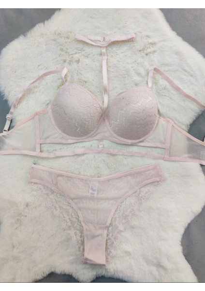 - Dantel ve Tül Detaylı Balenli Iç Çamaşır Takımı- Iç Çamaşır Takımı- Çeyizlik