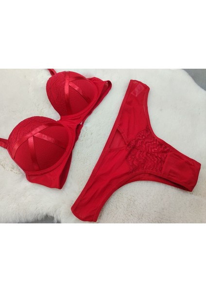 Dantel ve Şerit Detaylı Dolgulu Balenli Soft Sütyen Külot Takım - Iç Çamaşırı Takımı fiyatları