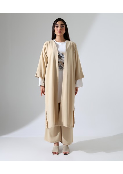 Tablo Desen Büyük Beden Üçlü Kombin Takım