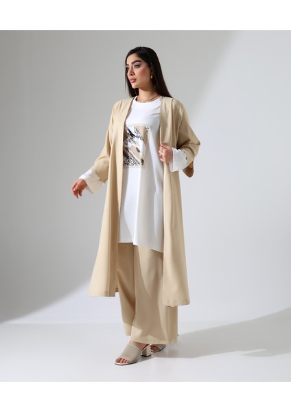 Tablo Desen Büyük Beden Üçlü Kombin Takım modelleri