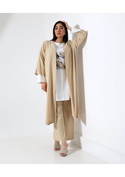 Tablo Desen Büyük Beden Üçlü Kombin Takım