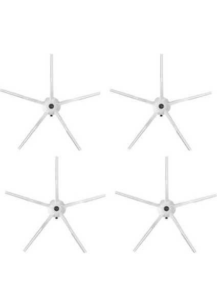 Roborock S50/S55 Maxv Uyumlu 4 Adet Beyaz Yan Fırça