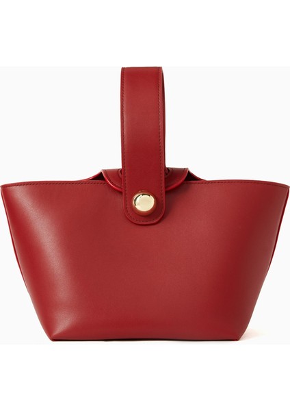 Odessa Deri Top-Handle Çanta, Altın Detaylı, Kumaş Astar, Kart Yuvalı