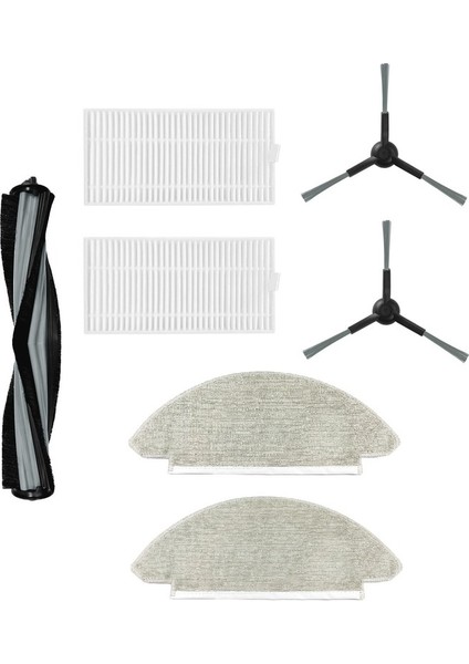 Viomi V5 Uyumlu 1 Adet Ana Fırça 2 Adet Filtre 2 Adet Yan Fırça 2 Adet Mop