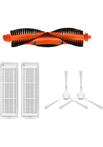 Xiaomi Mop Pro (STYTJ02YM) Uyumlu 1 Adet Ana Fırça 2 Adet Filtre 2 Adet Beyaz Yan Fırça