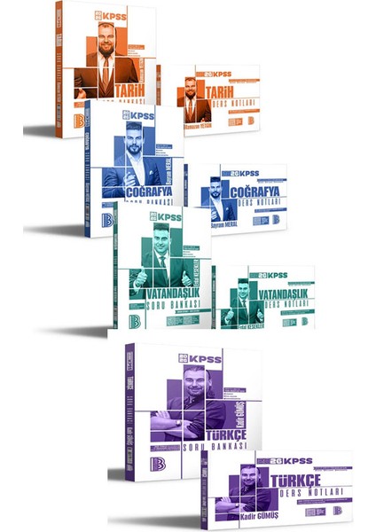 2026 Kpss Gygk Full Set Soru Bankası Seti+ Ders Notları Seti 8 Kitap