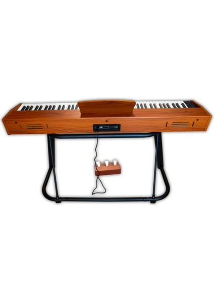 Hme BX-100 Bn Hammer Action Tuş Dijital Piyano | Super Reverb | 800 Ritim |1000 Adet Ses | Kayıt (Kahverengi Ahşap) indirimleri