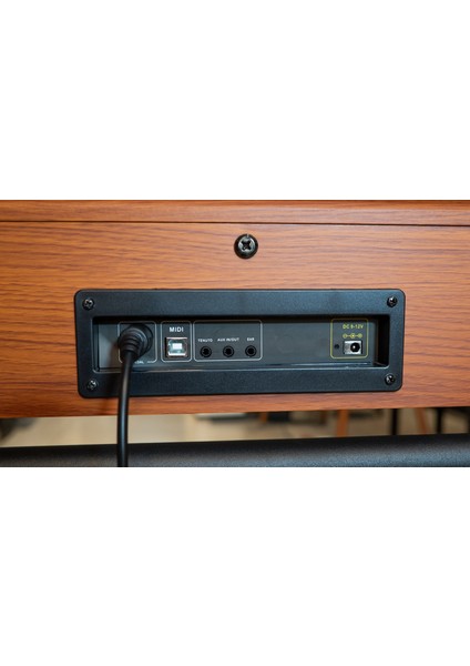 Hme BX-100 Bn Hammer Action Tuş Dijital Piyano | Super Reverb | 800 Ritim |1000 Adet Ses | Kayıt (Kahverengi Ahşap)