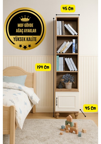 Nefes Komodin & Kitaplık Set | MDF Kalite Gövde | Ağaç Ayaklar | REHAU Kaplama Kapak fiyatları