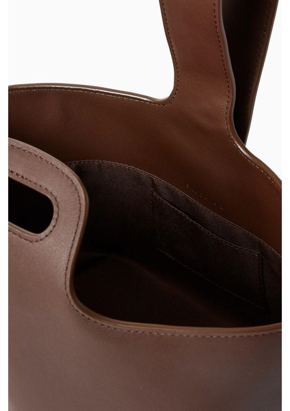 Odessa Deri Top-Handle Çanta, Altın Detaylı, Kumaş Astar, Kart Yuvalı fırsatları