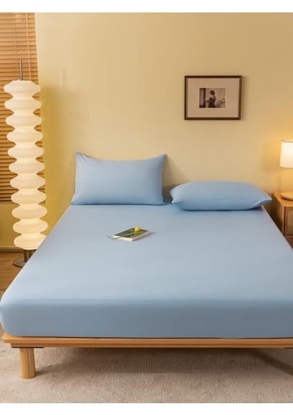 Pamuklu Lastikli Çarşaf Takımı Tek Kişilik Çift Kişilik Battal Boy 57 Tel Kumaş Ebatlı Beyaz-Renkli