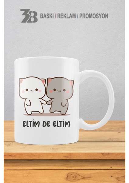 Sevimli Kedicikler Porselen Kupa Bardak - Eltim De Eltim