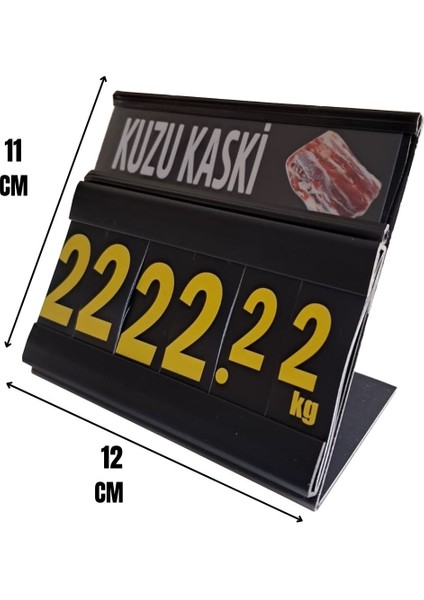 10 Adet Masaüstü Kasap Etiketi 11X12 cm ( Kasap Etiketi-Balık Etiketi)