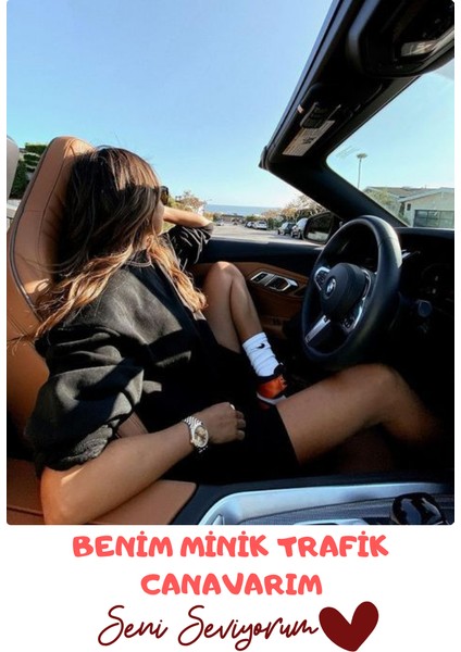 Kişiye Özel Fotoğraflı Dikkatli Sür Yazılı Çift Taraflı Araba Hediyesi Araba Süsü Dikiz Aynası Süsü Hediye indirimleri