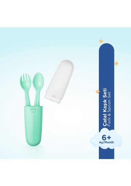 Saklama Kutulu Çatal Kaşık Seti - YEŞİL fiyatları
