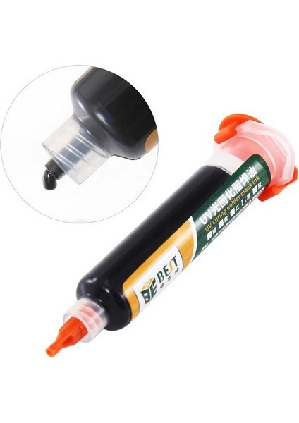 Uv Mor Işıkla Kürleme Boyası Lehim Maskesi Uv Boya | 10CC Siyah