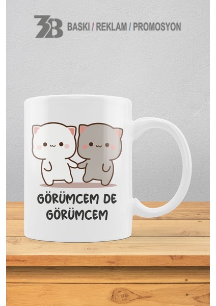 Sevimli Kedicikler Porselen Kupa Bardak - Görümcem De Görümcem