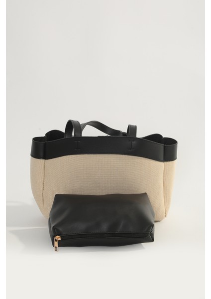 Hasır Yavrulu Kontrast Çanta modelleri