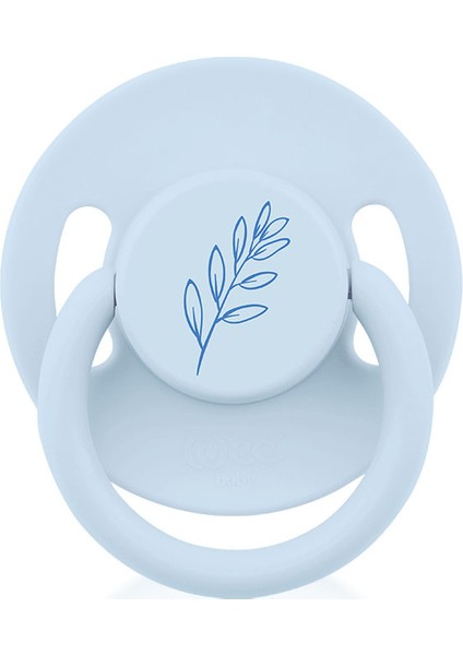 Pure Yuvarlak Uçlu Kauçuk Emzik No:1 Mavi 0-6 Ay