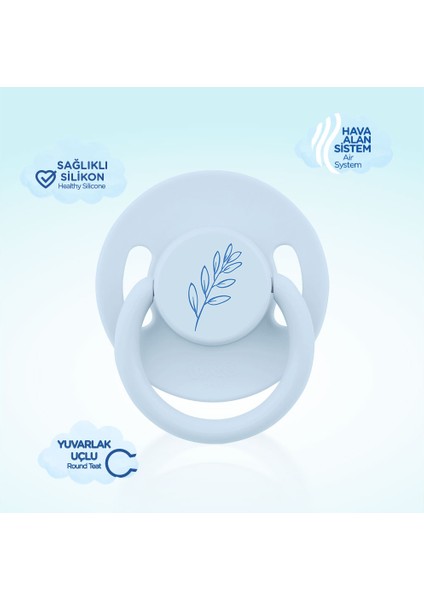 Pure Yuvarlak Uçlu Kauçuk Emzik No:1 Mavi 0-6 Ay modelleri