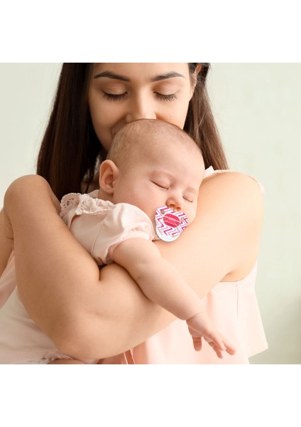 Şeffaf Desenli Damaklı Emzik No:1 Pembe 0-6 Ay indirimleri