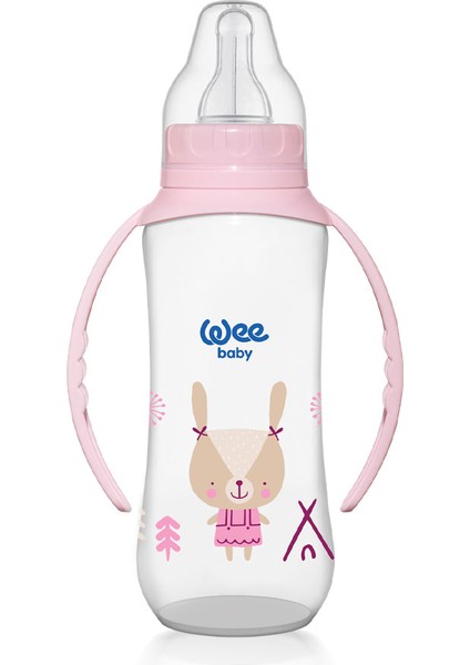 Klasik Kulplu PP Biberon 270 ml Pembe