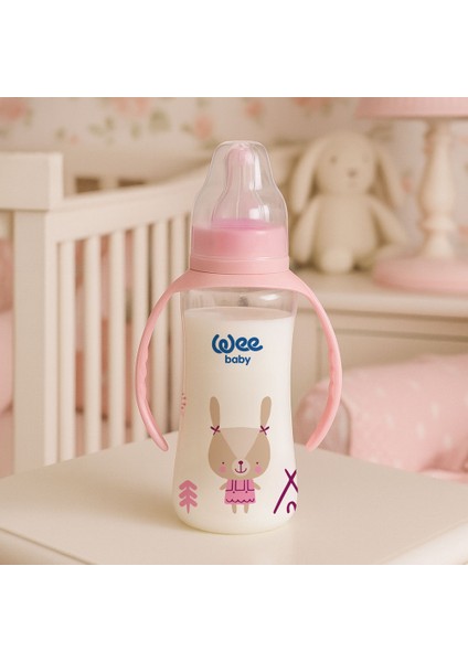 Klasik Kulplu PP Biberon 270 ml Pembe indirimleri