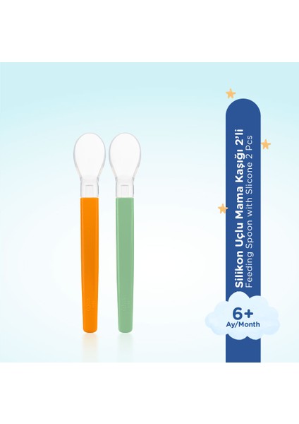 Silikon Uçlu Mama Kaşığı 2'li Set – BPA'sız, Dayanıklı ve Kolay Temizlenen, 6 Ay Üzeri Bebekler İçin fiyatları