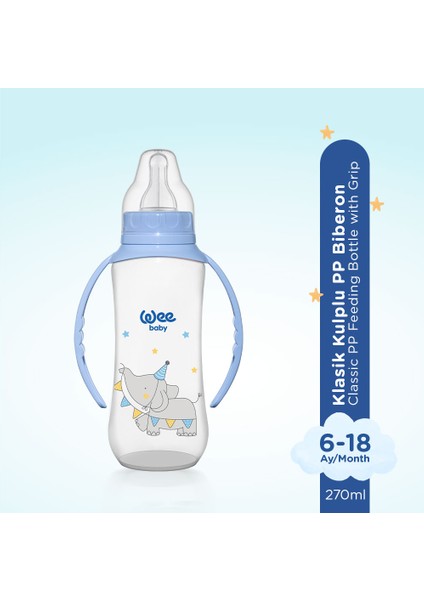 Klasik Kulplu PP Biberon 270 ml - MAVİ fiyatları