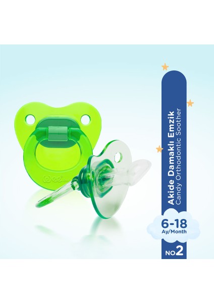 Akide Damaklı Emzik No:2 Yeşil 6-18 Ay fiyatları