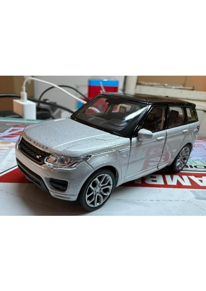 Oyuncak Metal Model Araba 1/36 Çek Bırak Gri Range Rover Sport