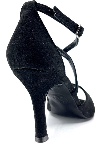 𝐄𝐋𝐋𝐀𝐍𝐎𝐀 | 𝐆𝐄𝐋𝐓𝐎𝐍𝐘® Tango Ayakkabısı • Düğün • Gece • Özel Gün • Siyah Hakiki Deri Süet Çapraz Bantlı Zarif Kadın Topuklu Ayakkabı modelleri