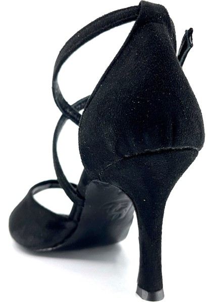 𝐄𝐋𝐋𝐀𝐍𝐎𝐀 | 𝐆𝐄𝐋𝐓𝐎𝐍𝐘® Tango Ayakkabısı • Düğün • Gece • Özel Gün • Siyah Hakiki Deri Süet Çapraz Bantlı Zarif Kadın Topuklu Ayakkabı fırsatları