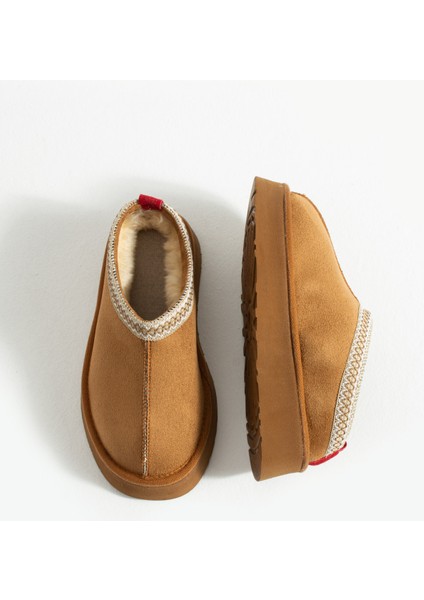 Süet Içi Kürklü Düz Taban Sabo Kışlık Kadın Terlik modelleri