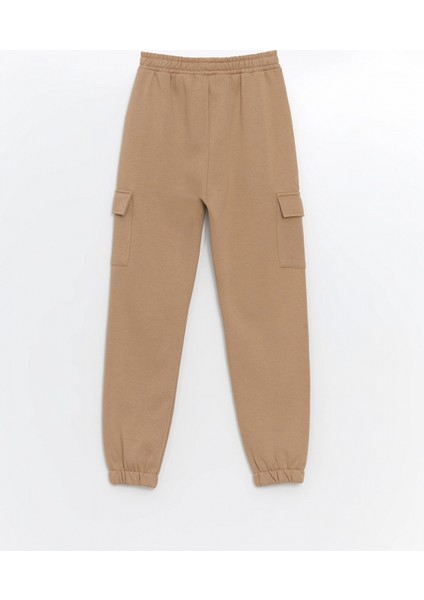 Lcw Kids Bej Beli Lastikli Kız Çocuk Jogger Eşofman Altı modelleri