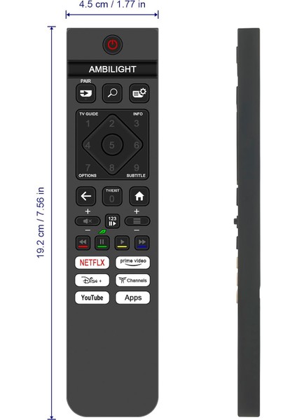Philips Ambilight Tv Kumanda Pus Serisi Uyumlu Yeni Model Ses Komutlu Mikrofonlu fiyatları