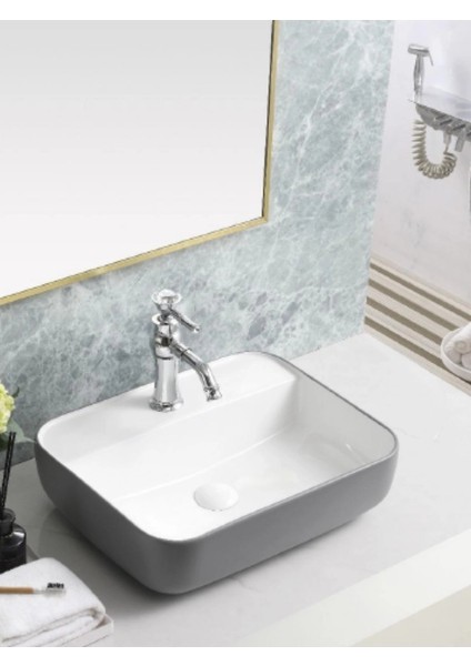 Tezgah Üstü Seramik Çanak Lavabo Banyo Lavabosu