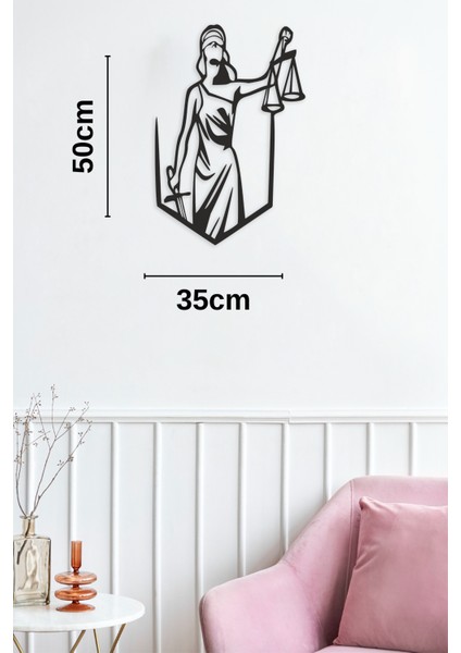Themıs Mdf Tablo Adalet Terazisi Avukat Duvar Tablosu Adalet Tablo Dekoratif Duvar Süsü 35X50 indirimleri