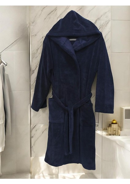 Triga Kapüşonlu Bornoz %100 Pamuk