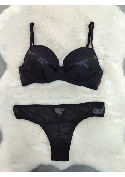 Dantel ve Şerit Detaylı Dolgulu Balenli Soft Sütyen Külot Takım - Iç Çamaşırı Takımı fiyatları