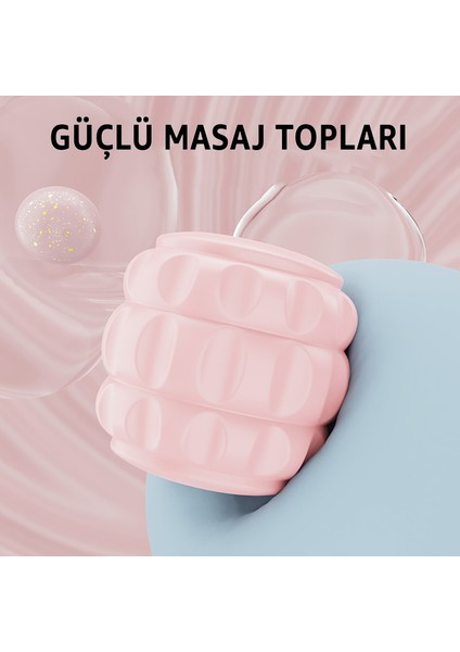 360° Selülit Giderici Kas Masaj Aleti – 15 Toplu Silindirli Roller Masaj Cihazı, Kol, Bacak, Boyun ve Sırt Için Spor-Yoga & Vücut Geliştirme Donanımı