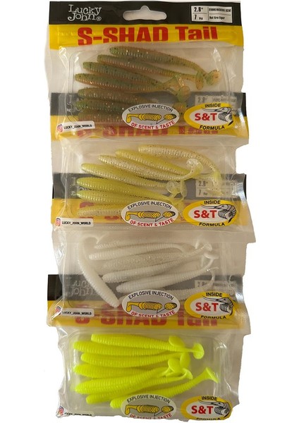S-Shad Tail 2.8'' (7.11 Cm) 7p Silikon Yem