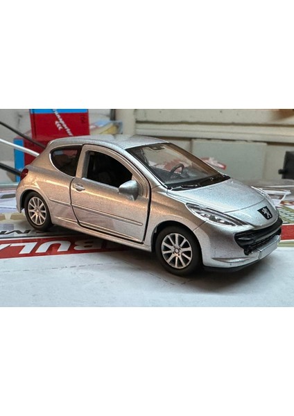 Oyuncak Metal Model Araba 1/36 Çek Bırak Peugeot 207 Gri fiyatları